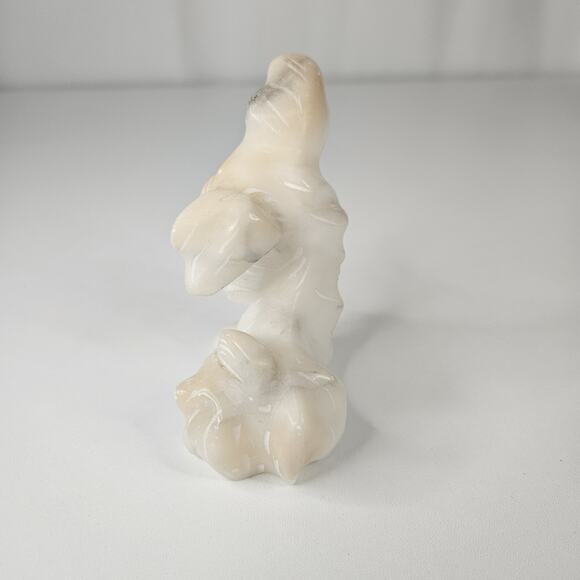 Vintage Alabaster Stone Dog Scottish Terrier Mid-century Signed 3.5" - Picture 2 of 8